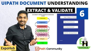 UiPath Document Understanding # 6 | Extract and Validate | ExpoHub | By Rakesh
