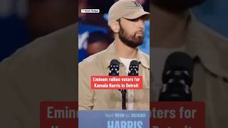 Eminem rallies voters for Kamala Harris in Detroit #shorts