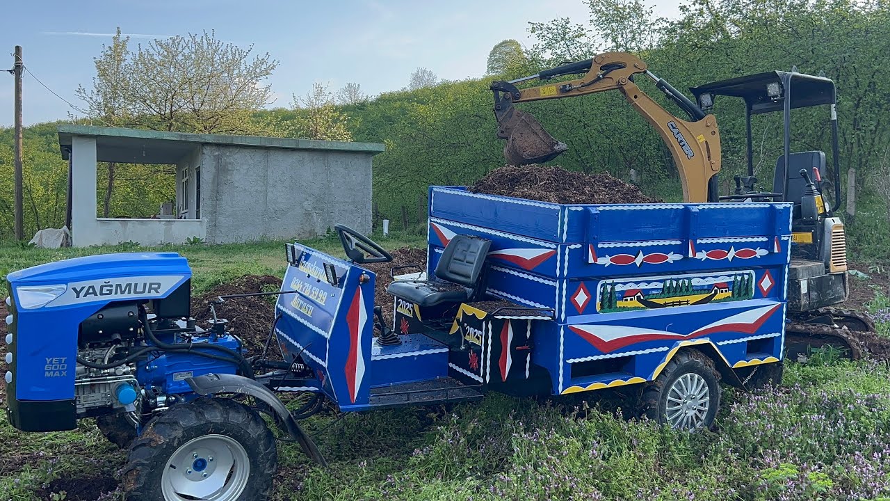 Yağmur Yet 600(Patpat) Carter ekskavatör 2ton/ Fındık kabuğu yükleme serme taşıma işlemi yapıldı.