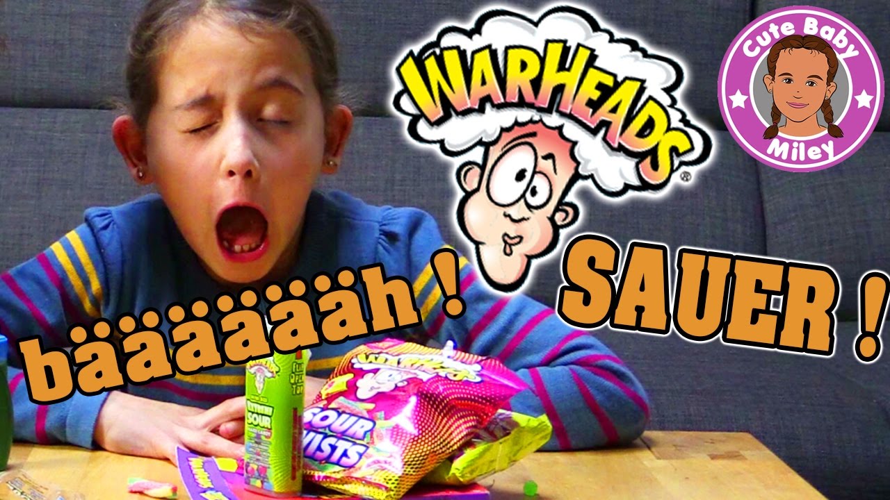 WARHEADS EXTREME SOUR CANDY CHALLENGE | Extrem Saure Süßigkeiten im Test | CuteBabyMiley