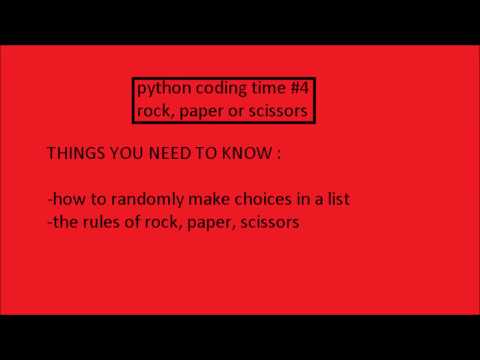 python coding time#4 rock paper scissors