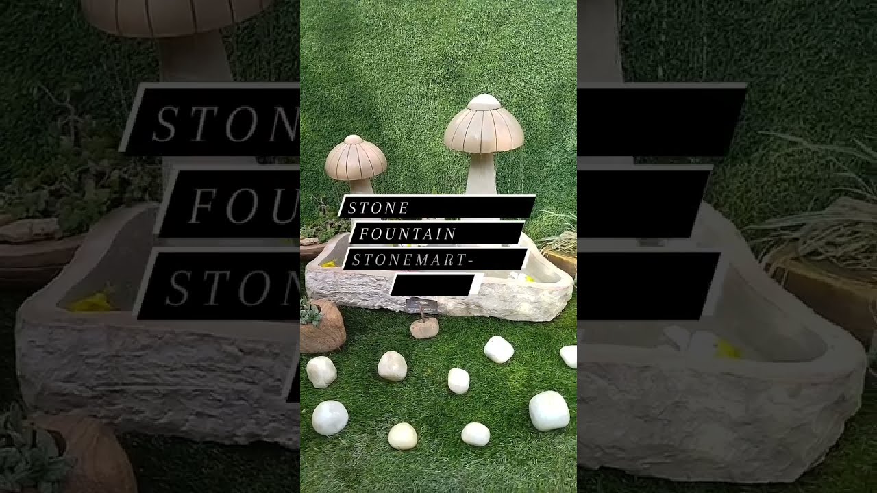 HAND CARVED MUSHROOM FOUNTAIN FROM STONEMART INDIA | INDOOR WATER FEATURE | GARDEN FOUNTAIN 🛍⛲
