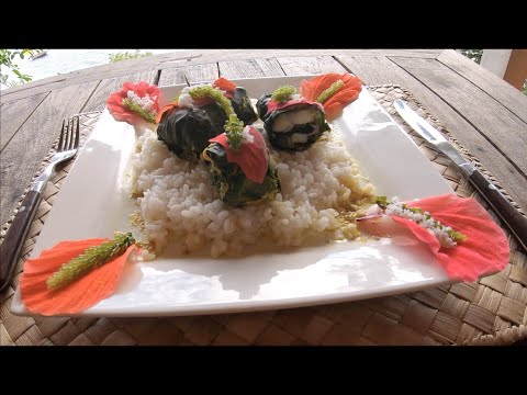 A gourmet tropical foraged meal "PELE PARCELS"