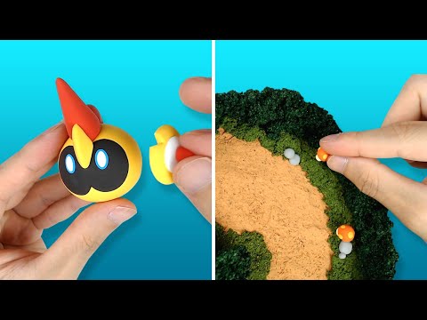 Pokémon Sword &amp;amp; Shield Clay Art: Falinks and Forest Diorama!!