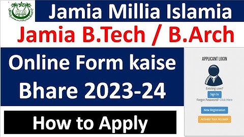 Jamia B.Tech/B.Arch Application Form Kaise bhare 2023-24// JMI B.tech Online form kaise fill kare 23