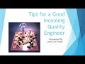 Beginning Engineers Tips For An Incoming Quality Engineer