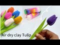 DIY Tulip Flowers by clay with spoon _shorts _easy _love _sompaartandcraft