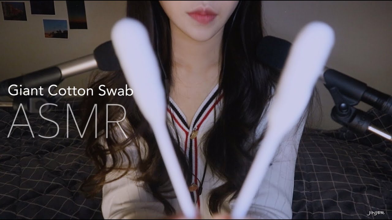 팅글 폭발 대왕 면봉 ASMR🌙 Giant Cotton Swab ASMR YouTube