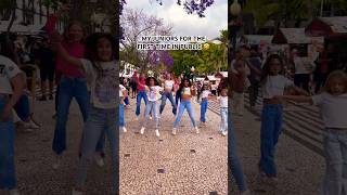 I took my students to dance in public 😮  #migente #danceshorts #publicreaction