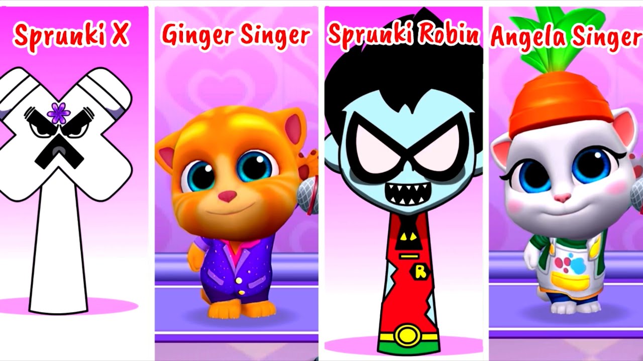 Who Will Prevail: Sprunki X Sprunki Robin Vs Ginger Angela Singer ? 😳 | 😮 Mega Battle 