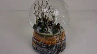 Winter Wonderland Snowdome with 18 Note Musical Movement, Animated Globe