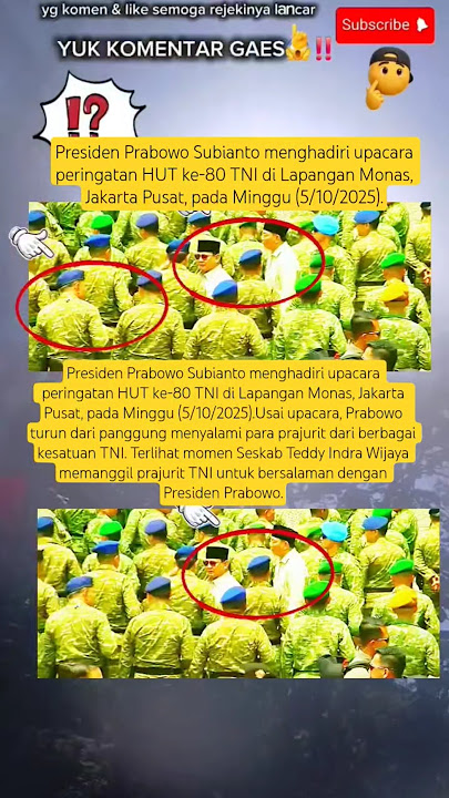 #prabowo​ #tni​ #huttni​ #seskabteddy​ #tniad​ #tniau​ #tnial​