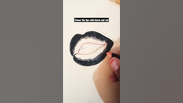 how to draw glossy lips. #tutorial #redlips #artcorner