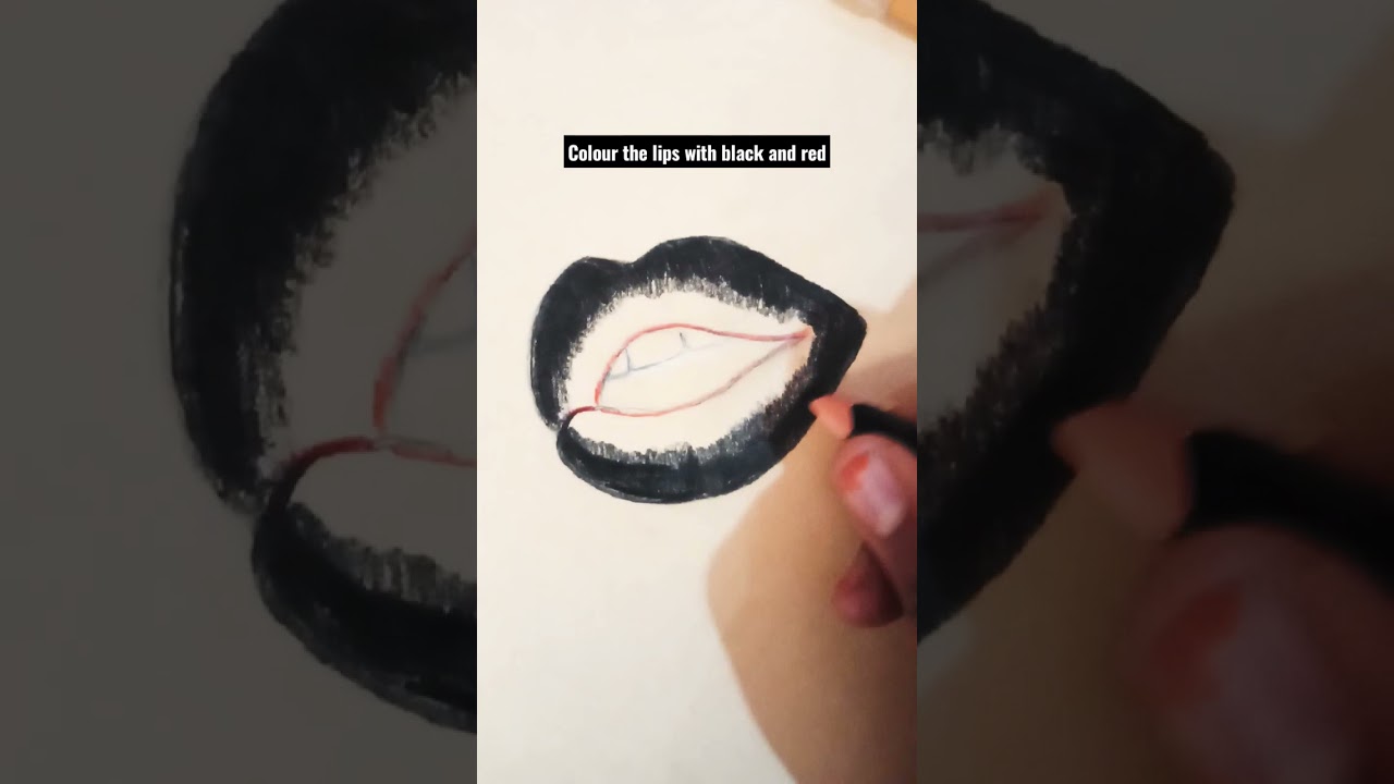 how to draw glossy lips. 