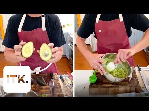 Chipotle’s executive chef demonstrates how to make their signature guacamole at home