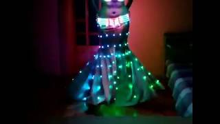 Пиксельный костюм, лиф,пояс и юбка/ LED pixel suit, bodice + belt + skirt