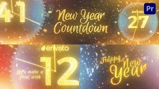 Premiere Pro Template: New Year Countdown 2023 + Free Font