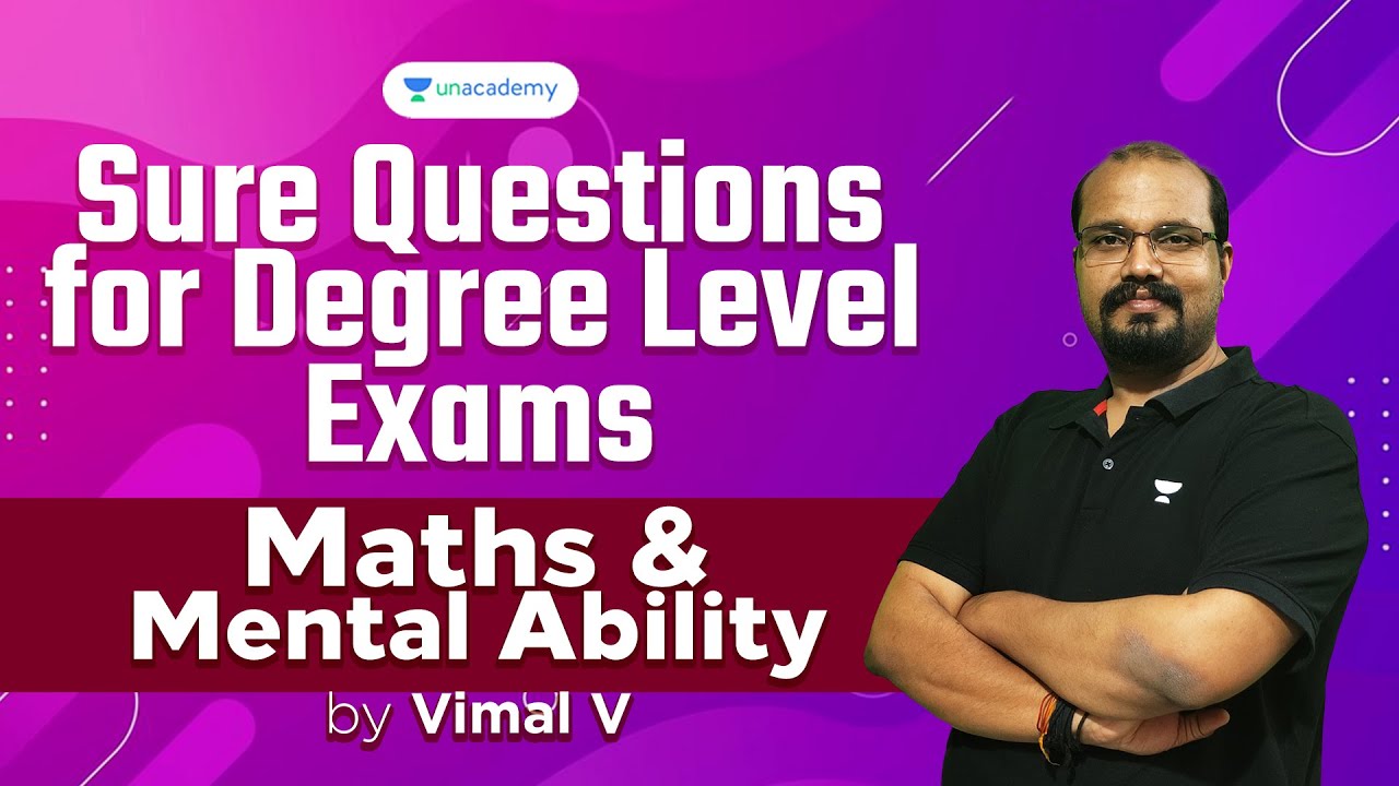 Degree Mains Sureshot Questions | Maths and Mental Ability | Vimal V | Kerala PSC
