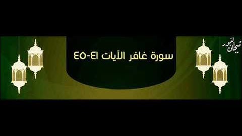 سورة غافر 41 45