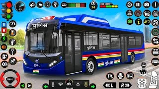 Off-road police bus driving in coach hill dangerous road - Bus hill climbing simulator, android game screenshot 4