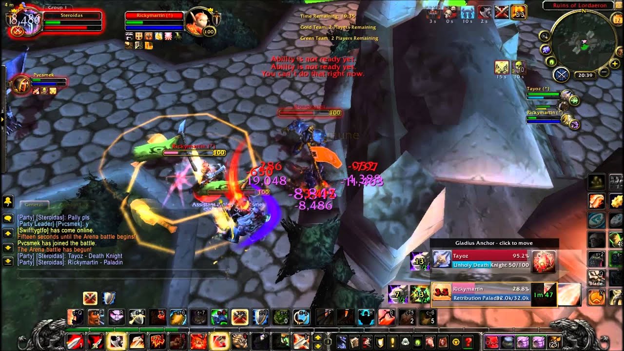 Warlords of Draenor 6.0.3 - Level 100 Fury Warrior 2v2 Arenas