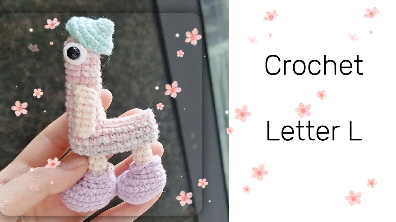 Cách móc chữ L/ móc chữ cái bằng len/ crochet letter L