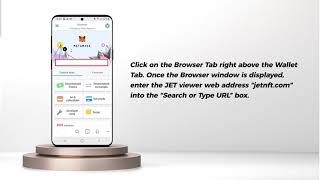 JET NFT tutorial: mobile viewer setup for Metamask. screenshot 5