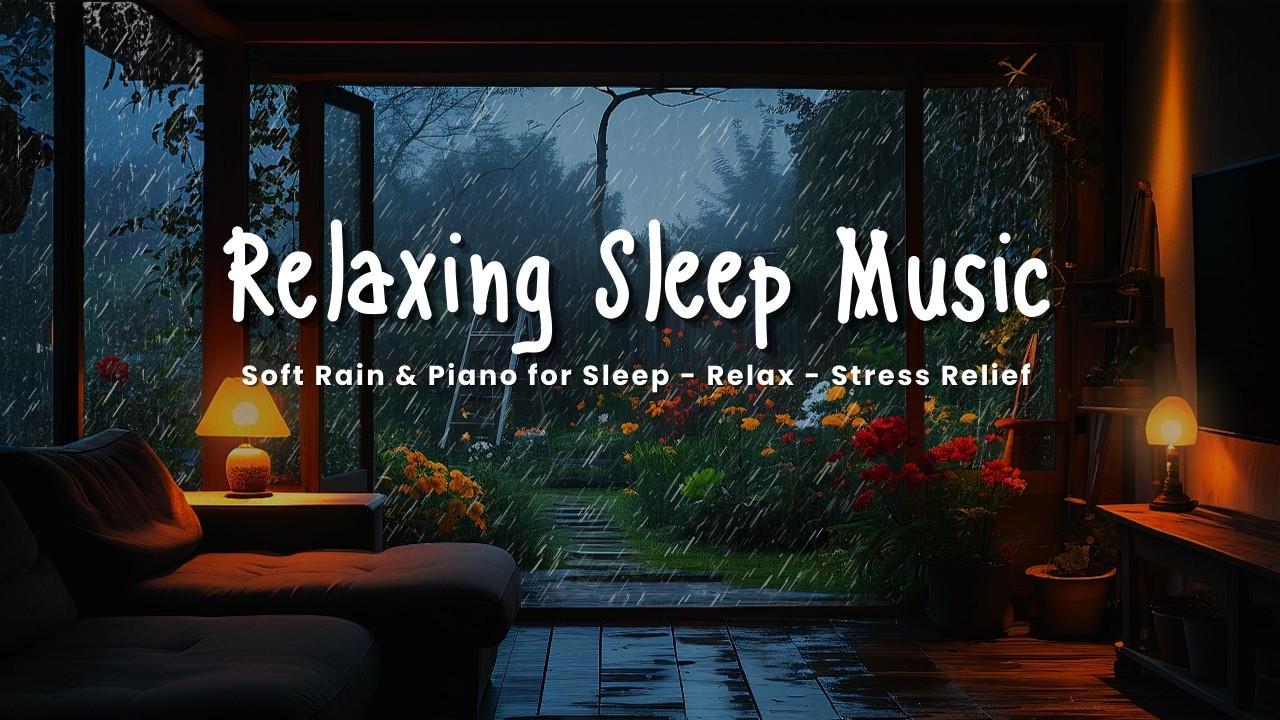 Deep Sleep Rain Sounds & Piano – Calm Mind, Relax Body and Sleep Better Through the Night