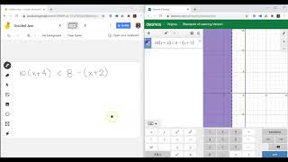 Using Desmos to solve Multi-Step Inequalities