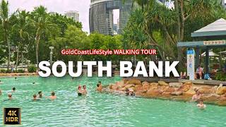 [4k HDR] Brisbane City Walk | South Bank, Streets Beach & Iconic Brisbane Sign