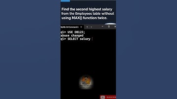 "SQL Trick to Find 2nd Highest Salary 🚀 | Without MAX Twice!" #coding