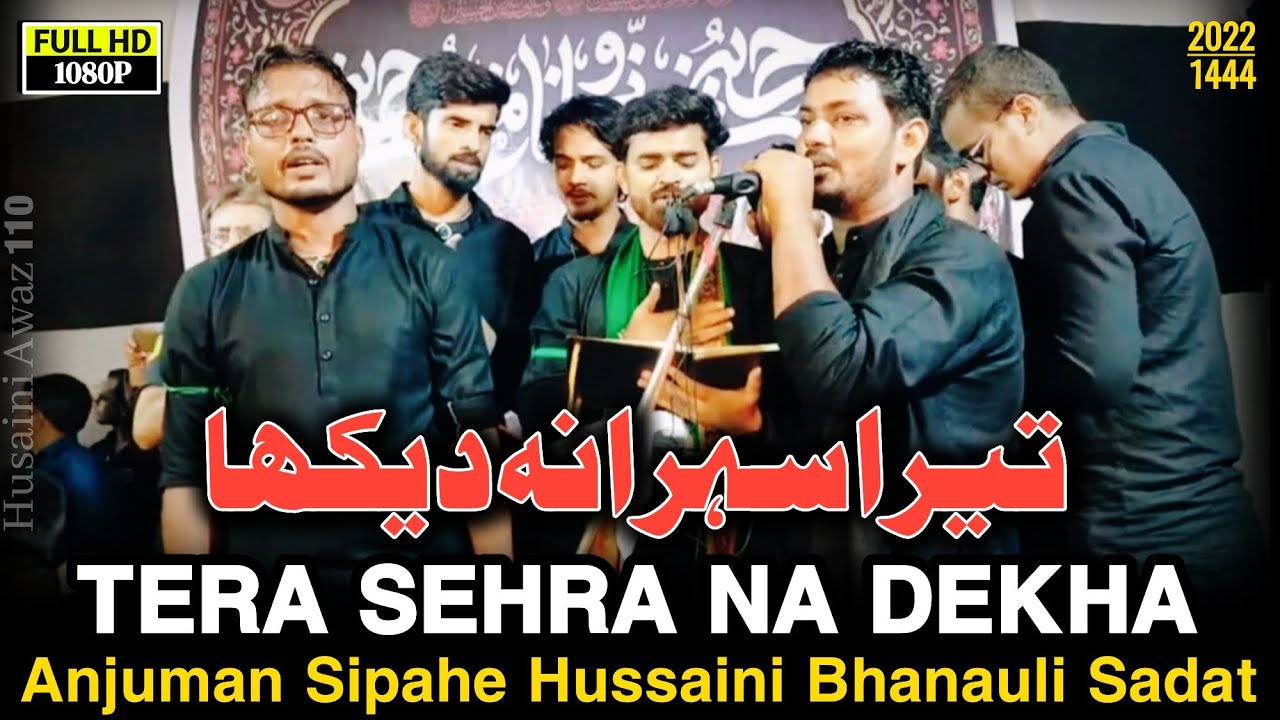 Tera Sehra Na Dekha       Anjuman Sipahe Hussaini Bhanauli Sadat  Noha 2022  1444