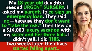 My daughter needed URGENT SURGERY. My parents refused to co-sign a loan and flew on a luxury trip…