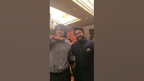 Allu Arjun with Neeraj Chopra