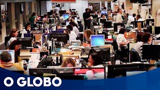 A rotina da redação do jornal O GLOBO