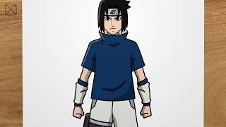 How To Draw Sasuke Uchiha - Full Body Naruto Step By Step, Easy