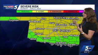 TIMELINE: Oklahoma sees severe weather threat with low tornado risk on Father's Day