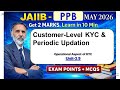 Customer based KYC and Periodical updation KYC JAIIB-PPB May 26Get 2 Marks in 10 Min Exam MCQs #S119