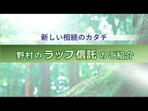 新しい相続のカタチ 野村の「ラップ信託」のご紹介（野村證券）