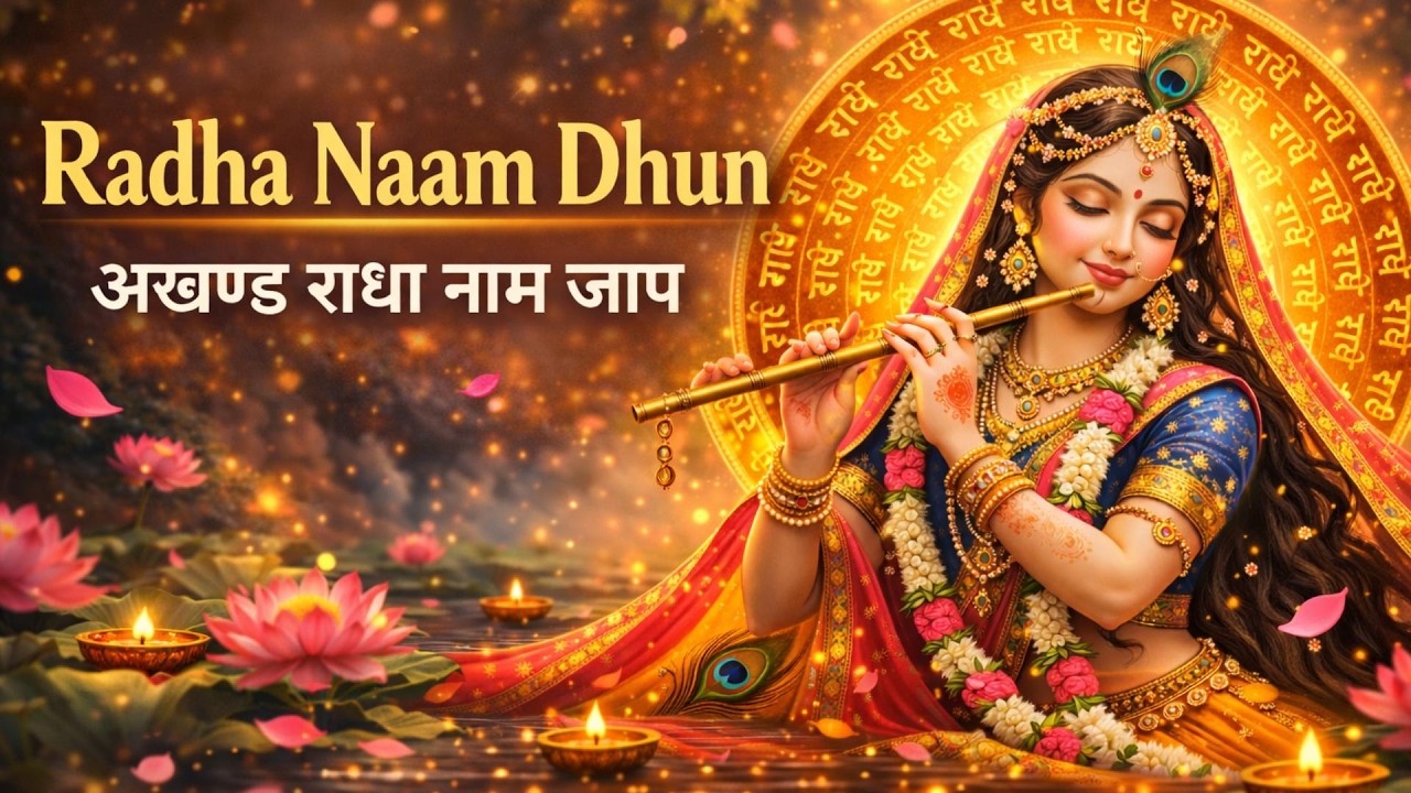Radha Naam Dhun  अखण्ड राधा नाम जाप  Continuous Radha Naam for Peace & Bhakti 🙏