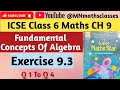 Icse Class 6 Maths Chapter 9 ,Fundamental Concepts Of Algebra| Ex 9.3 (Q 1 To Q 4) @MNmathsclasses