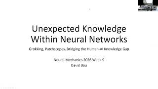 Neural Mechanics Week 9: Training Dynamics, Patchscopes & Human Understanding with David Bau