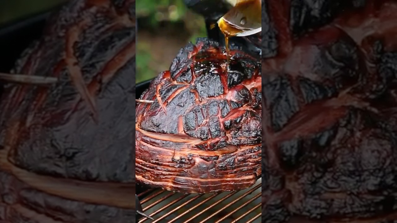 Whiskey Glazed Smoked Ham Recipe - Best Smoked Ham Recipe 