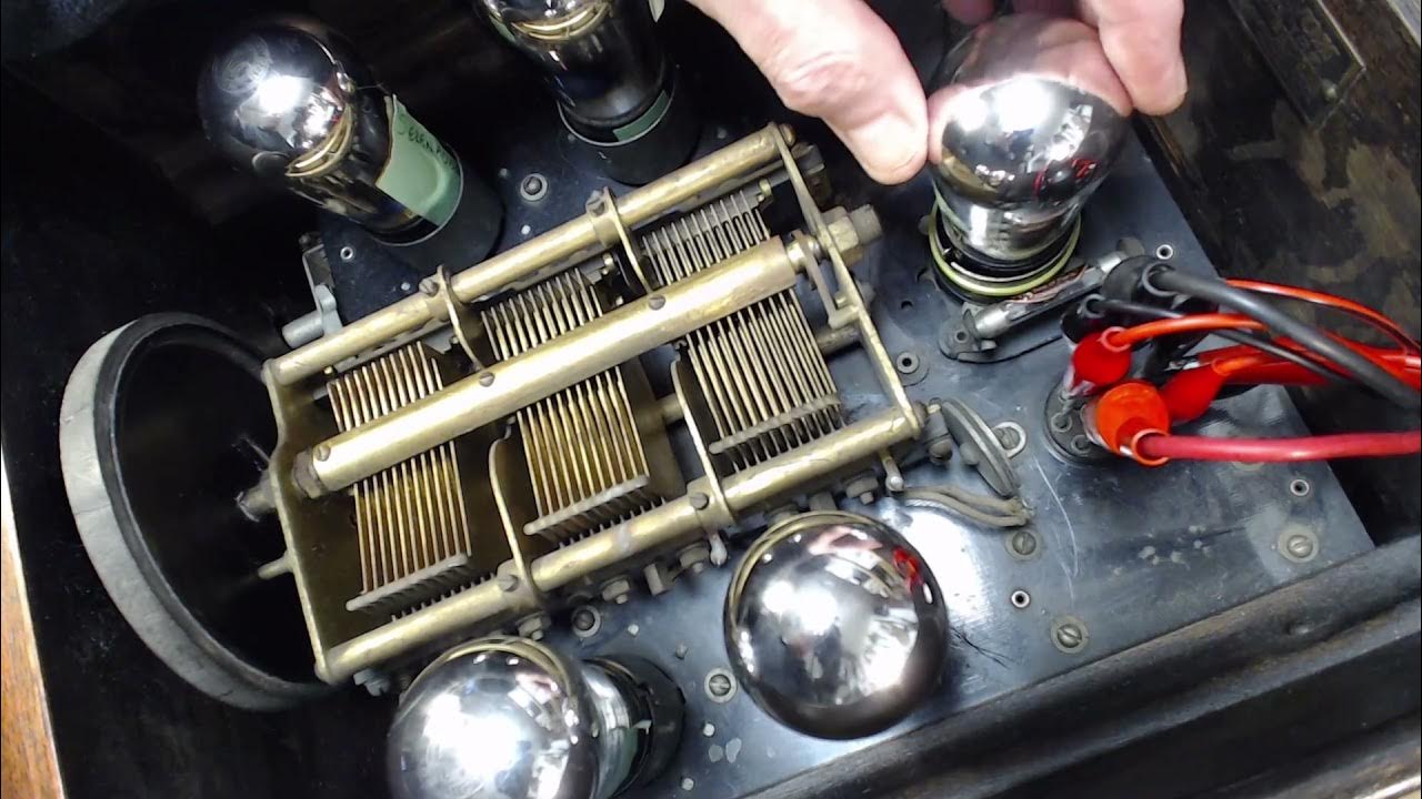 1925 Magnavox Type D TRF Radio Video 10 Detector Tube and Grid Leak