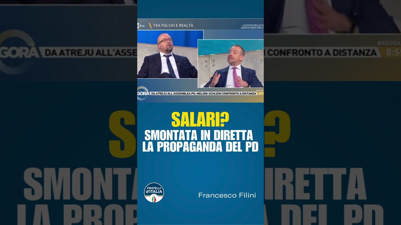 Agorà - Rai 3: Con il Governo Meloni crescono i salari