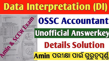 OSSC Accountant Data Interpretation (DI) Complete Solution & Answer Key// DI Complete Solution