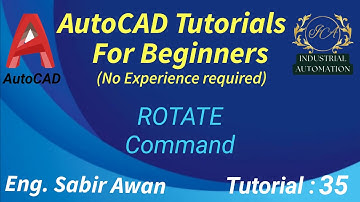 How To Use ROTATE Command In AutoCAD | Rotate Command Explained | Urdu Hindi