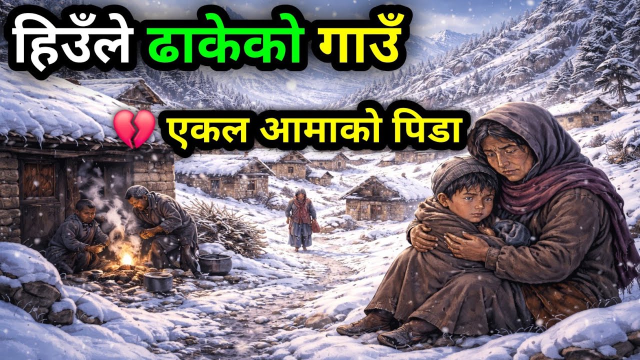🌨️ हिउँ परिरहने गाउँको पीडा | हिउँले थिचिएको गाउँको कथा 💔| जाडो, गरिबी र आँसु | Nepali folk stories 