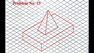Isometric projections Problem no 19 isometric sheet computer aided engineering drawing #BCEDK103/203
