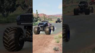 monster trucks race in river #short #beamng #beamngdrive #trucksvs